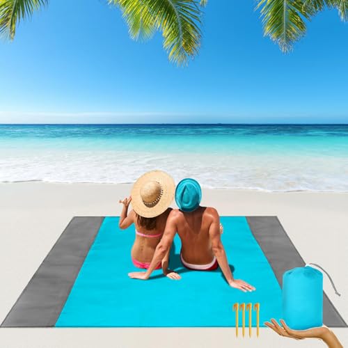 Neuytiky Stranddecke,Picknickdecke Wasserdicht 210x200cm,Strandmatte,Campingdecke kompakt Picknickmatte,Sandfrei Outdoor Strandmatte,Strandtuch von Neuytiky