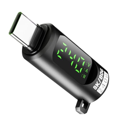 Digitaler Testadapter-Typ-C-Multimeter, Bidirektionaler Datenanschluss | Erweiterungsstrommonitor, 240W PD -Tool Für Game Controller, Laptop, Telefon | Farbanzeige USB -Tester Mit Portdiagnose von NevPuose