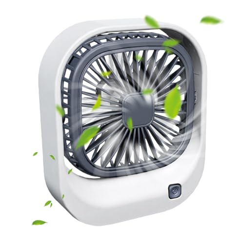 Quadratisch Tischlüfter - Desktop USB -Luftstromgebläse, Wiederaufladbare Persönliche Entlüftung | Kompakter Windzirkulator Gadget Für Schlafzimmer Bürowagenwohnheim In Innenausstattung, Einstellbarer von NevPuose