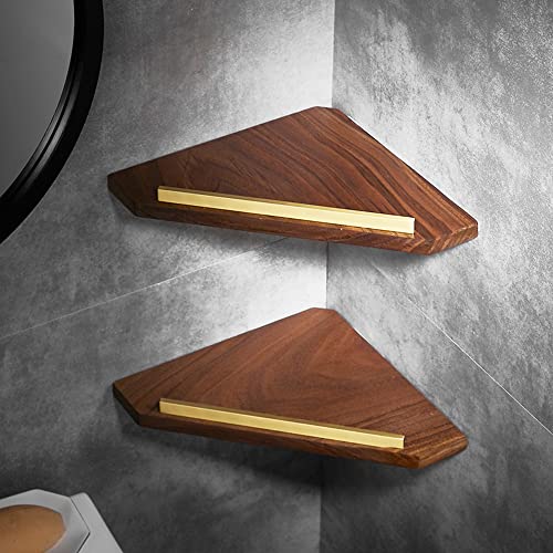 NevStp Corner Shower Caddy Bathroom Shelfs Brushed Gold Solid Wood Corner Shelf Wall Mounted Storage Rack Shampoo Cosmetic Skin Product Organizer Shelf Kitchen Spice Rack NevStp Corner Shower Caddy Bathroom Shelfs Brushed Gold Solid Wood Corner Shelf Wall Mounted Storage Rack Shampoo Cosmetic Skin Product Organizer Shelf Kitchen Spice Rack von NevStp
