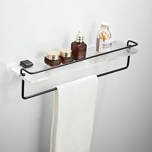 NevStp Eck-Dusch-Caddy Acryl Badezimmer Regal Schweberegale Duschregal Kosmetik Shampoo Lagerung Rack Badewanne Organizer Wandmontage Küchenregale mit Handtuchregal/Regal 40 cm mit Stange NevStp Eck-Dusch-Caddy Acryl Badezimmer Regal Schweberegale Duschregal Kosmetik Shampoo Lagerung Rack Badewanne Organizer Wandmontage Küchenregale mit Handtuchregal/Regal 40 cm mit Stange von NevStp