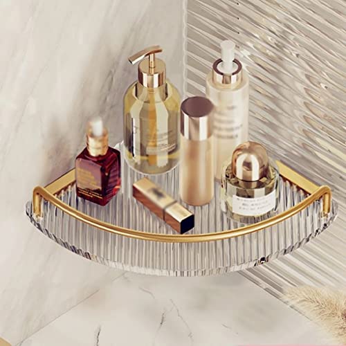 NevStp Eck-Dusch-Caddy Badezimmerregal Schweberegale Acryl Duschraum Dreieckige Kosmetik Shampoo Lagerregal Wandmontage Küchenregale Gewürzflaschen Holde Organizer Regal/Single La von NevStp