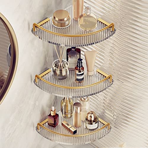 NevStp Eck-Dusch-Caddy Badezimmerregal Schweberegale Acryl Duschraum Dreieckige Kosmetik Shampoo Lagerregal Wandmontage Küchenregale Gewürzflaschen Holde Organizer Regal/Triple La von NevStp