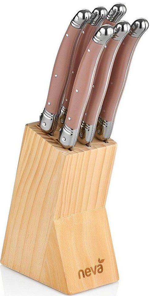 Neva Messer-Set 6er Mini Messer Set, Rose Chocolate (7-tlg) von Neva