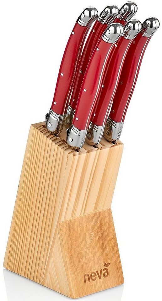 Neva Messer-Set 6er Mini Messer Set, Rot (7-tlg) von Neva