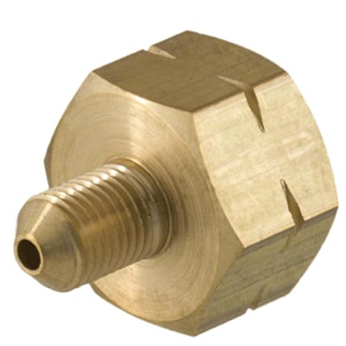 Adapter für Kältemittelflasche R32 1/4 sae x 21,8 links Gewinde für Behälter Adapter für Kältemittelflasche R32 1/4 sae x 21,8 links Gewinde für Behälter von Bhgytec
