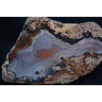 Sehr Schöner Polierter Laguna Achat - Arco Iris Mine Mexiko. 9cm X 5, 5cm von NevadaDesertGems