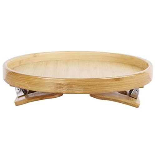 Nevalerra Couch-Tablett | Sofaarm-Clip-Tisch breite Sofas : Das hölzerne Tablett zum | eingeschränkter Armlehnen-Beistelltisch für Fernbedienung, Getränke, Telefone, Geschirr, Durchmesser 25 cm von Nevalerra