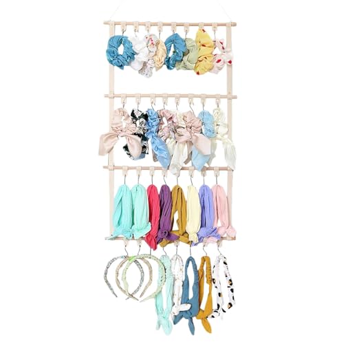 Nevalerra Hair Bows Organizer - Hanging Storage Halter, Clip Display Rack | Multi -Layered -Design bietet ausreichend Platz und verwickelt freiem Zugang für Haarzubehör und Raumwanddekoration von Nevalerra