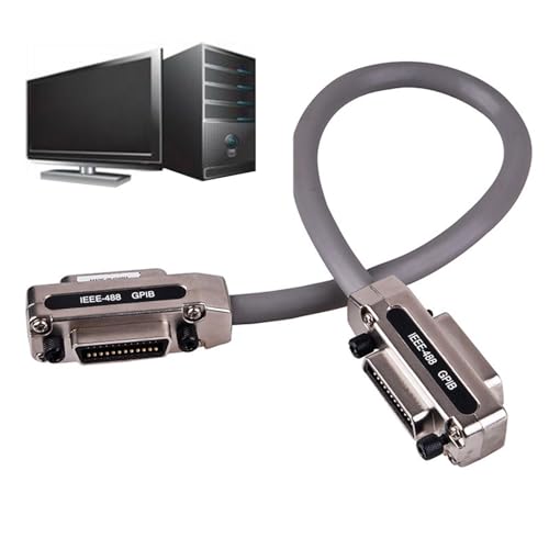 Nevalerra Long GPIB -Kabel - IEEE -Anschlusskabel, Instrumentierungsschnittstelle Blei | Hochleistungskabel mit geformten Anschlüssen und abgeschirmtem Design für Labortests -Messautomationssysteme von Nevalerra