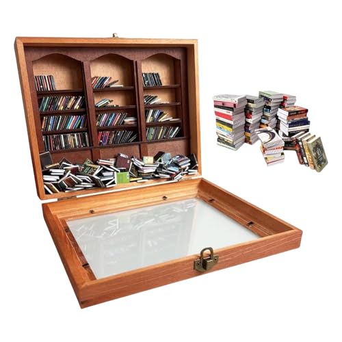 Nevalerra Miniaturholz Bücherregal - winziges Display -, Lagerregal | Handgefertigter Holzrahmen glattes Finish, kompaktes Design für die Organisation von Mini -Büchern Ornamente oder in M Nevalerra Miniaturholz Bücherregal - winziges Display -, Lagerregal | Handgefertigter Holzrahmen glattes Finish, kompaktes Design für die Organisation von Mini -Büchern Ornamente oder in M von Nevalerra