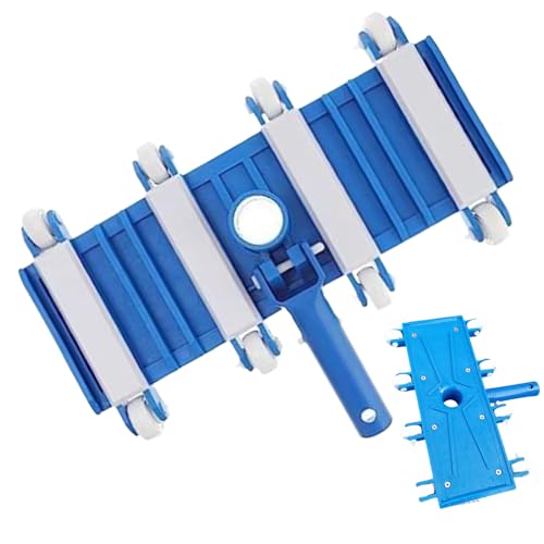 Vakuumbürstenkopf für Pool, Spa-Werkzeug mit Rad, leichter Vakuumbürstenkopf mit Drehgelenk, zur Reinigung von Beton oder Gips von Nevalerra