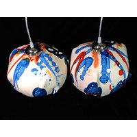 Handgefertigte Keramik-Kronleuchter Zum Aufhängen An Der Decke, Farbig, Für Einen Hauch Von Freude Und Kunst in Ihrem Luxuriösen von NevenkaMartinello
