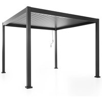 Alu Pergola mit beweglicher Entlüftung, ca. 300 x 300 x 230 cm - Anthrazit von Never Indoor