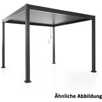 Alu Pergola mit beweglicher Entlüftung, ca. 300 x 360 x 230 cm - Anthrazit von Never Indoor