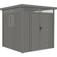 Metallgerätehaus "ELSA", ca. 294 x 294 x 222 cm - Glänzendes Grau von Never Indoor