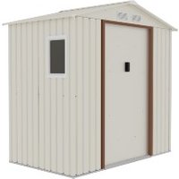 Metallgerätehaus "HANNA", ca. 277 x 195 x 213 cm - Grau/Weiß von Never Indoor