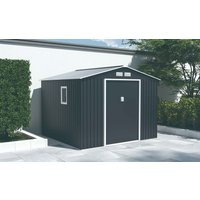 Metallgerätehaus "HANNA", ca. 277 x 259 x 213 cm - Grau/Weiß von Never Indoor