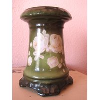 Druschki Ware Pocelain Sockel Mit Rose-Motiv von NevermoreAntiques