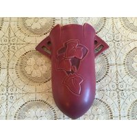 Roseville Pottery Silhoette Blatt Wandtasche von NevermoreAntiques