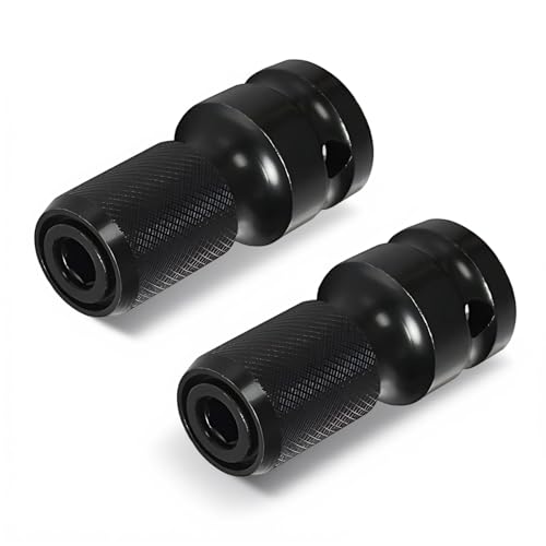 Nevoluxer 2 Stück Stecknuss-Adapter Robuster Schlagschrauber Bit Adapter 1/2 Zoll Vierkant Auf 1/4 Zoll Sechskant Für Schlagratschenschlüssel Und Bit-Halter von Nevoluxer