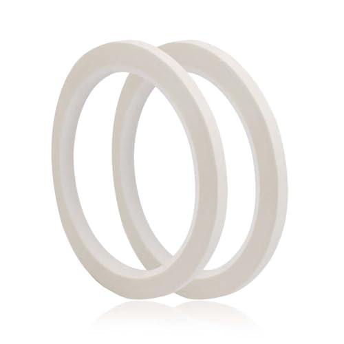 Nevoluxer Malerklebeband Weiß 50m x 5mm (2er Pack) – Hochhaftendes Isolierband für präzise Farbmarkierungen, Maler, Lackieren von Nevoluxer