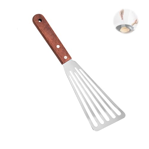 Nevoluxer Pfannenwender Edelstahl Fish Spatula, Küchenhelfer mit Schlitzen und Holzgriff für Fisch Fleisch Eier, Ideal zum Braten Wenden und Pfannkuchen, Robustes Edelstahl-Design Nevoluxer Pfannenwender Edelstahl Fish Spatula, Küchenhelfer mit Schlitzen und Holzgriff für Fisch Fleisch Eier, Ideal zum Braten Wenden und Pfannkuchen, Robustes Edelstahl-Design von Nevoluxer