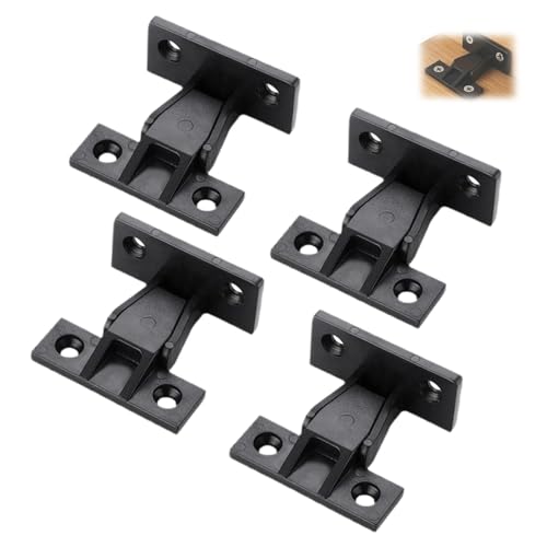 Nevoluxer Schrankverbinder - Einhängebeschlag für Platten und Rahmenteil, Blendenhalter, Einhänge - Verbinder zum Schrauben für Häufig Auszuhängende Paneele, Kunststoff bis 20kg (4 Paare) von Nevoluxer