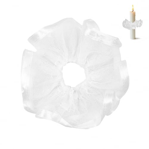 Nevoluxer Tropfschutz Taufkerze Mit Rand Als Tropfenfänger Für Kommunionkerze Hochzeitskerze Kerzenmanschette Für Tropfschutz Kommunionkerze Und Kerzen Tropfschutz Ideal Ø 3–5 cm von Nevoluxer