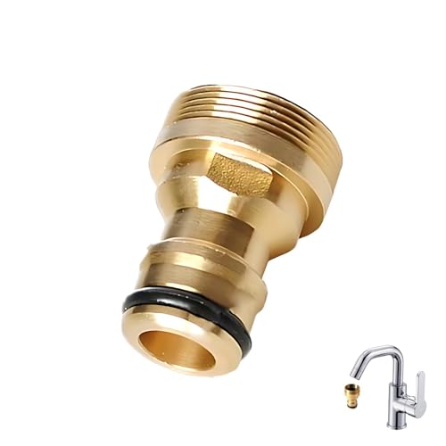 Nevoluxer Universal Wasserhahn Adapter Schlauchanschluss für Gartenschlauch, Schnellkupplung für Mischbatterie, Anschluss mit Außengewinde von Nevoluxer