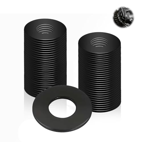 Nevoluxer Unterlegscheiben M6 Schwarz, 80 Stück Flach Karosseriescheiben 12mm Edelstahl für Reparaturen im Haushalt, Passend für Schrauben, Muttern und Gewindestangen von Nevoluxer