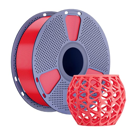 NevsBye ABS 3D Drucker Filament 1.75mm, 1kg Spule, Maßgenauigkeit +/- 0.02mm, passend für die meisten Drucker, verhedderungsfrei für reibungsloses Drucken (Rot) von NevsBye