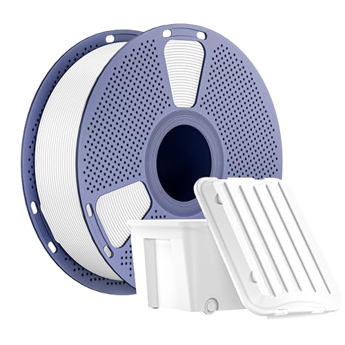 NevsBye ABS 3D Drucker Filament 1.75mm, 1kg Spule, Maßgenauigkeit +/- 0.02mm, passend für die meisten Drucker, verhedderungsfrei für reibungsloses Drucken (Weiß) von NevsBye