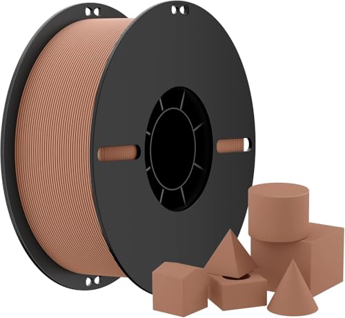 NevsBye Matte PLA 3D Drucker Filament 1.75mm, Matte Oberfläche & Glattes Druckfilament 1kg Spule (2.2 lbs), Genauigkeit +/- 0.02 mm, Kompatibel mit den meisten 3D Druckern (Braun) von NevsBye