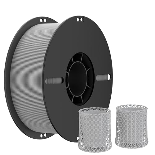 NevsBye Matte PLA 3D Drucker Filament 1.75mm, Matte Oberfläche & Glattes Druckfilament 1kg Spule (2.2 lbs), Genauigkeit +/- 0.02 mm, Kompatibel mit den meisten 3D Druckern (Grau) von NevsBye