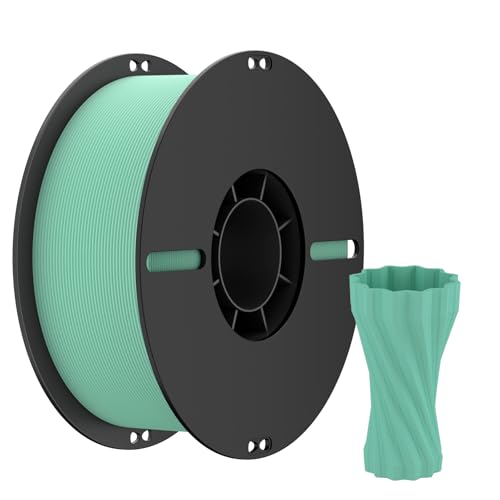 NevsBye Matte PLA 3D Drucker Filament 1.75mm, Matte Oberfläche & Glattes Druckfilament 1kg Spule (2.2 lbs), Genauigkeit +/- 0.02 mm, Kompatibel mit den meisten 3D Druckern (Grün) von NevsBye