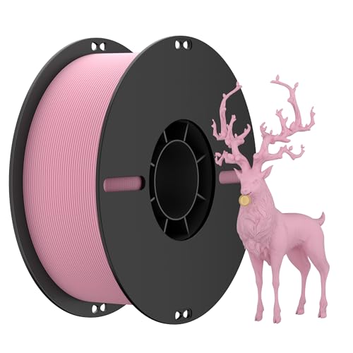 NevsBye Matte PLA 3D Drucker Filament 1.75mm, Matte Oberfläche & Glattes Druckfilament 1kg Spule (2.2 lbs), Genauigkeit +/- 0.02 mm, Kompatibel mit den meisten 3D Druckern (Rosa) von NevsBye