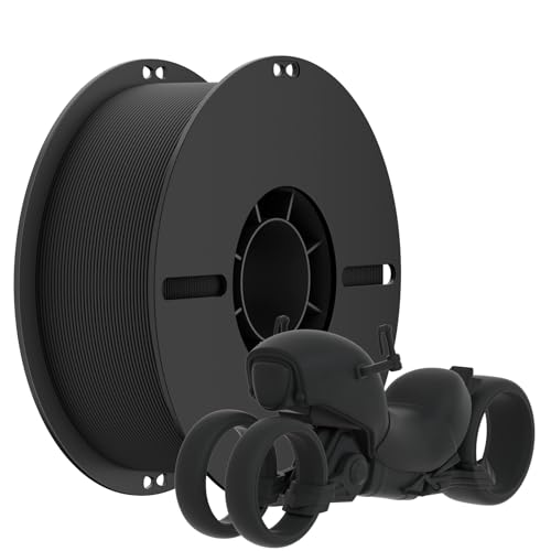 NevsBye Matte PLA 3D Drucker Filament 1.75mm, Matte Oberfläche & Glattes Druckfilament 1kg Spule (2.2 lbs), Genauigkeit +/- 0.02 mm, Kompatibel mit den meisten 3D Druckern (Schwarz) von NevsBye