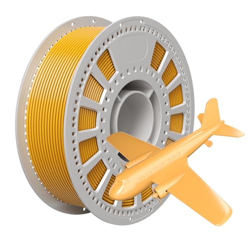 NevsBye PETG 3D Drucker Filament 1.75mm, 1kg Kartonspule, Maßgenauigkeit +/- 0.02mm, passend für die meisten FDM Drucker, verhedderungsfrei für reibungsloses Drucken (Gold) von NevsBye