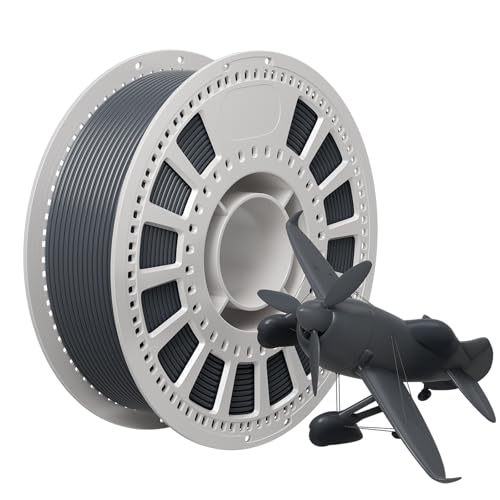 NevsBye PETG 3D Drucker Filament 1.75mm, 1kg Kartonspule, Maßgenauigkeit +/- 0.02mm, passend für die meisten Drucker, verhedderungsfrei für reibungsloses Drucken (HellGrau) von NevsBye