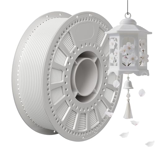 NevsBye PETG 3D Drucker Filament 1.75mm, 1kg Kartonspule, Maßgenauigkeit +/- 0.02mm, passend für die meisten Drucker, verhedderungsfrei für reibungsloses Drucken (Weiß) von NevsBye
