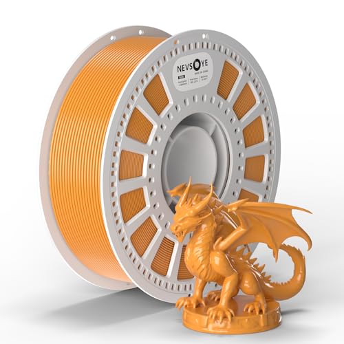 PLA Plus Filament 1.75mm, 3D Drucker Filament PLA+, 1kg Pappspule, Maßgenauigkeit +/- 0.02mm, passend für die meisten Drucker, verhedderungsfrei für reibungsloses Drucken (Orange) von NevsBye