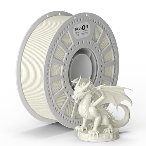 PLA Plus Filament 1.75mm, 3D Drucker Filament PLA+, 1kg Pappspule, Maßgenauigkeit +/- 0.02mm, passend für die meisten Drucker, verhedderungsfrei für reibungsloses Drucken (Weiß) von NevsBye