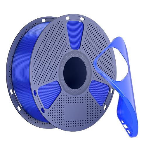 NevsBye TPU 3D Drucker Filament 1.75mm, 1kg Spule, Maßgenauigkeit +/- 0.02mm, passend für die meisten Drucker, verhedderungsfrei für reibungsloses Drucken (KlarBlau) von NevsBye