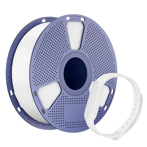 NevsBye TPU 3D Drucker Filament 1.75mm, 1kg Kartonspule, Maßgenauigkeit +/- 0.02mm, passend für die meisten Drucker, verhedderungsfrei für reibungsloses Drucken (Weiß) von NevsBye