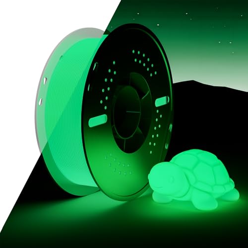 Nevsbye Glow in The Dark 3D Drucker Filament 1.75mm, 1kg Karton Spule, passend für die meisten Drucker, Tangle-Free für reibungslosen Druck (BlauGrün) von NevsBye