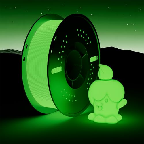 Nevsbye Glow in The Dark 3D Drucker Filament 1.75mm, 1kg Spule, passend für die meisten Drucker, Tangle-Free für reibungslosen Druck (Grün) von NevsBye