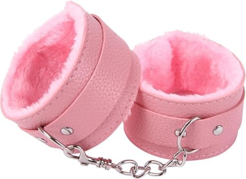 Plüschhandschellen - rosa Handschellen - Plüsch - BDSM - Anfänger - bequem - flauschig - einstellbar, New Age Devi von New Age Devi