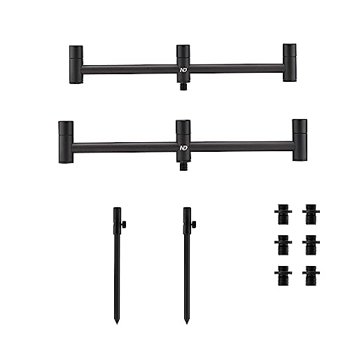 New Direction Tackle P10 Carbon Range | 3 Rod Buzz Bars Set P10-3 | Echtes Carbon und Aluminium | Leicht und stark | 2x Buzz Bars und 2 Banksticks | Inklusive Tasche von New Direction Tackle
