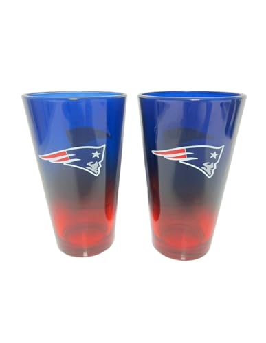 New England Patriots NFL Pint Gläser Glas Set 2er-Set 475 ml von New England Patriots